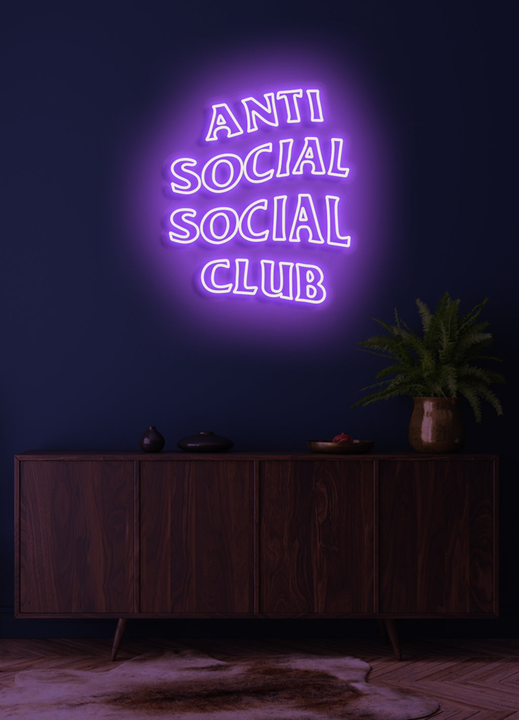 Anti social social club - LED Neon skilt