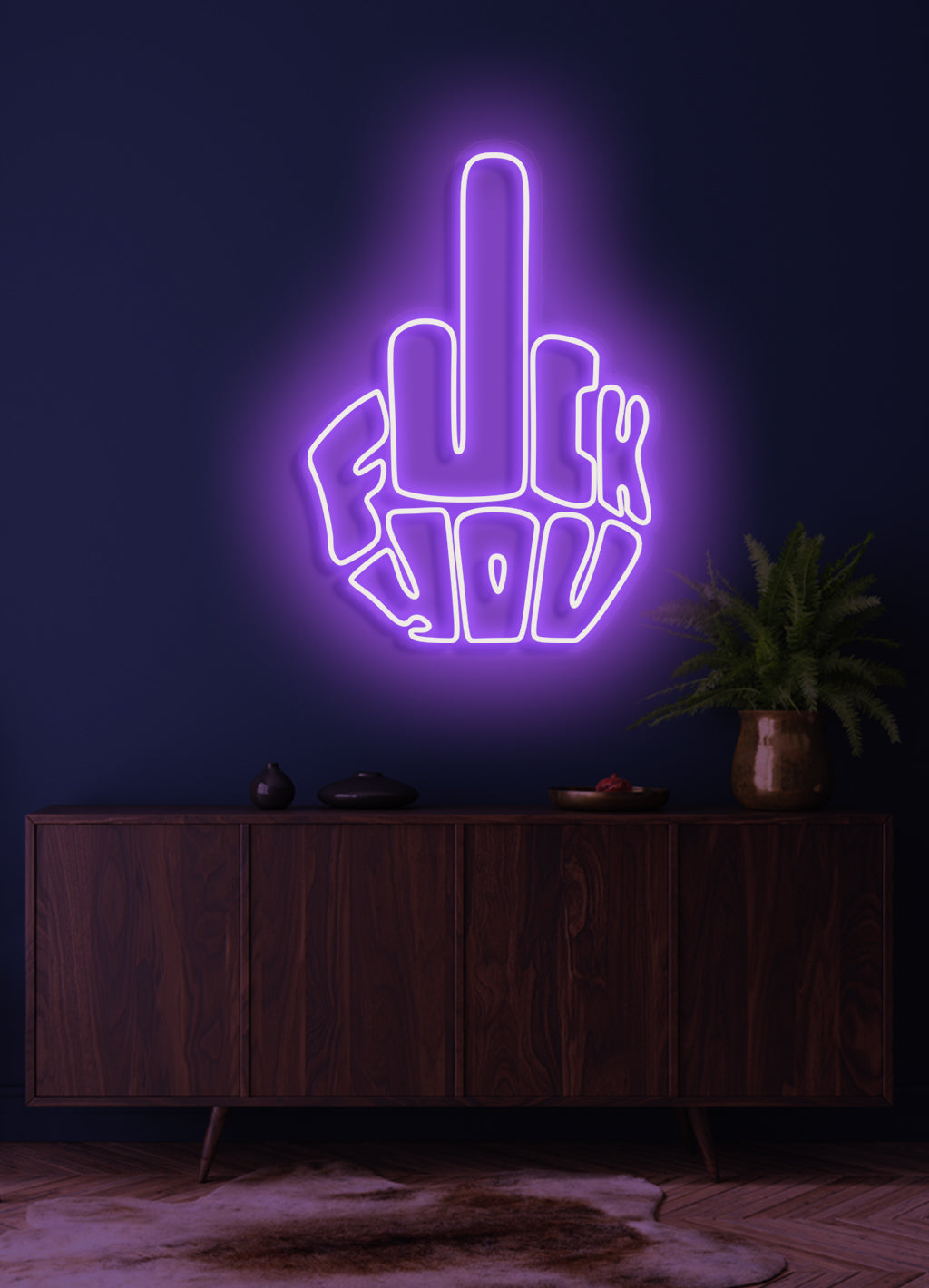 F*ck you - LED Neon-Schirm