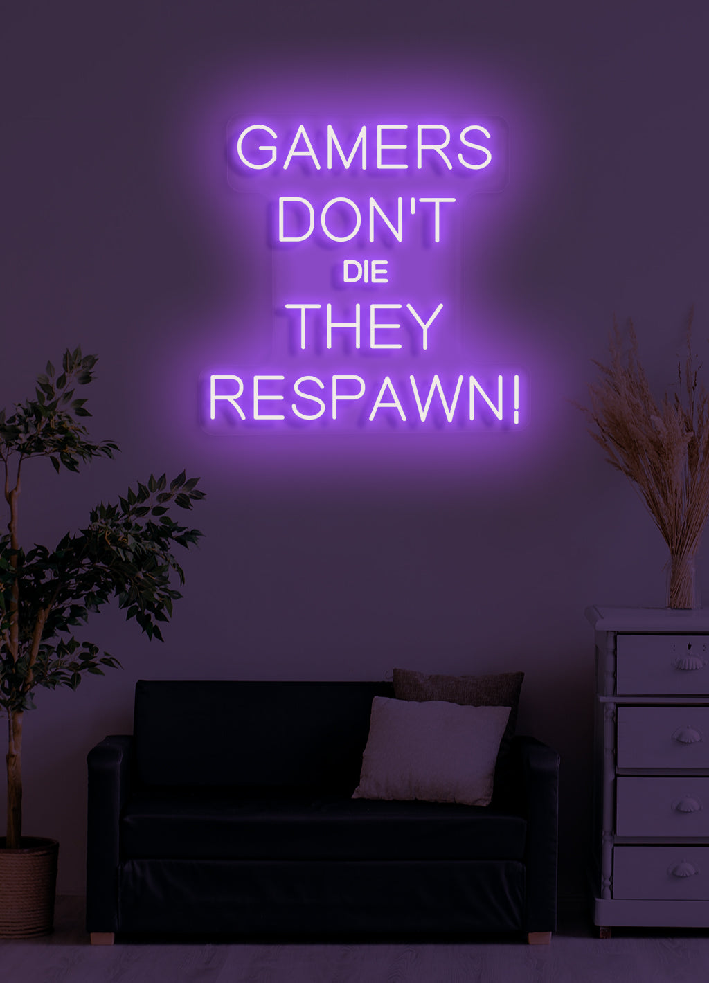 Gamers don't die - LED Neon skilt