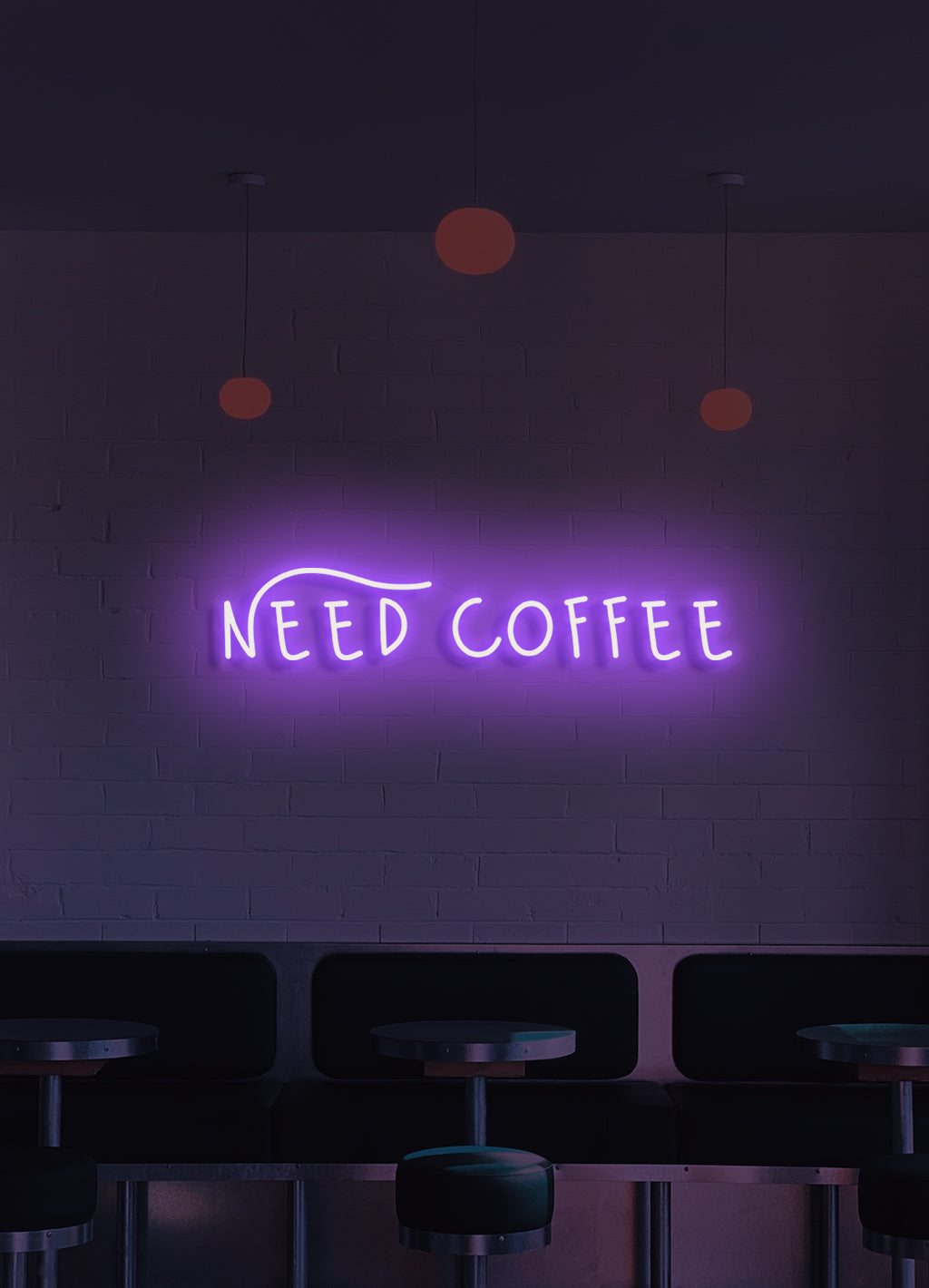 Brauche Kaffee - LED Neon-Schirm