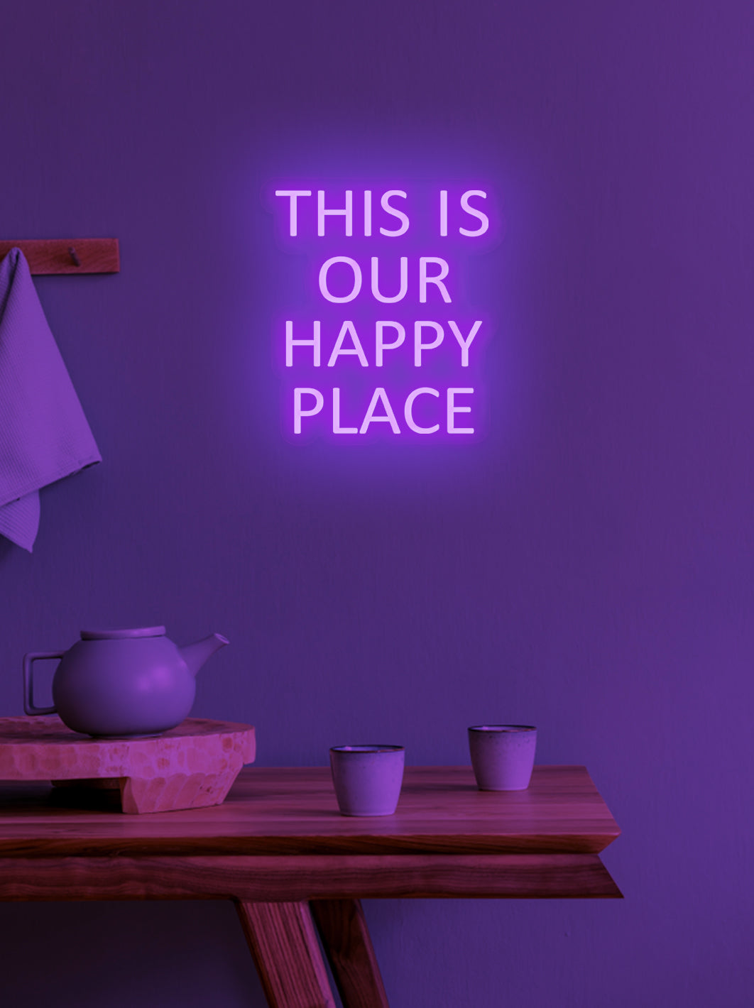 This is our happy place - LED Neon skilt