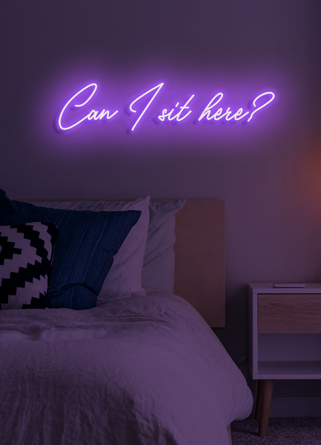 Kann ich hier sitzen? - LED-Neon-Schirm