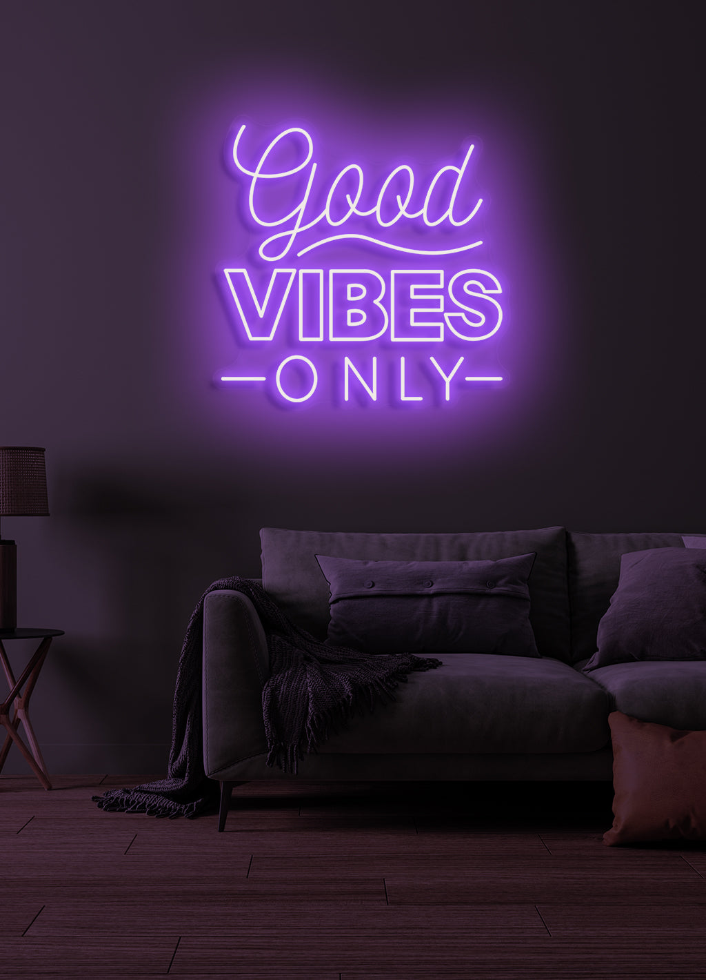 Good Vibes Only - LED Neon-Schirm
