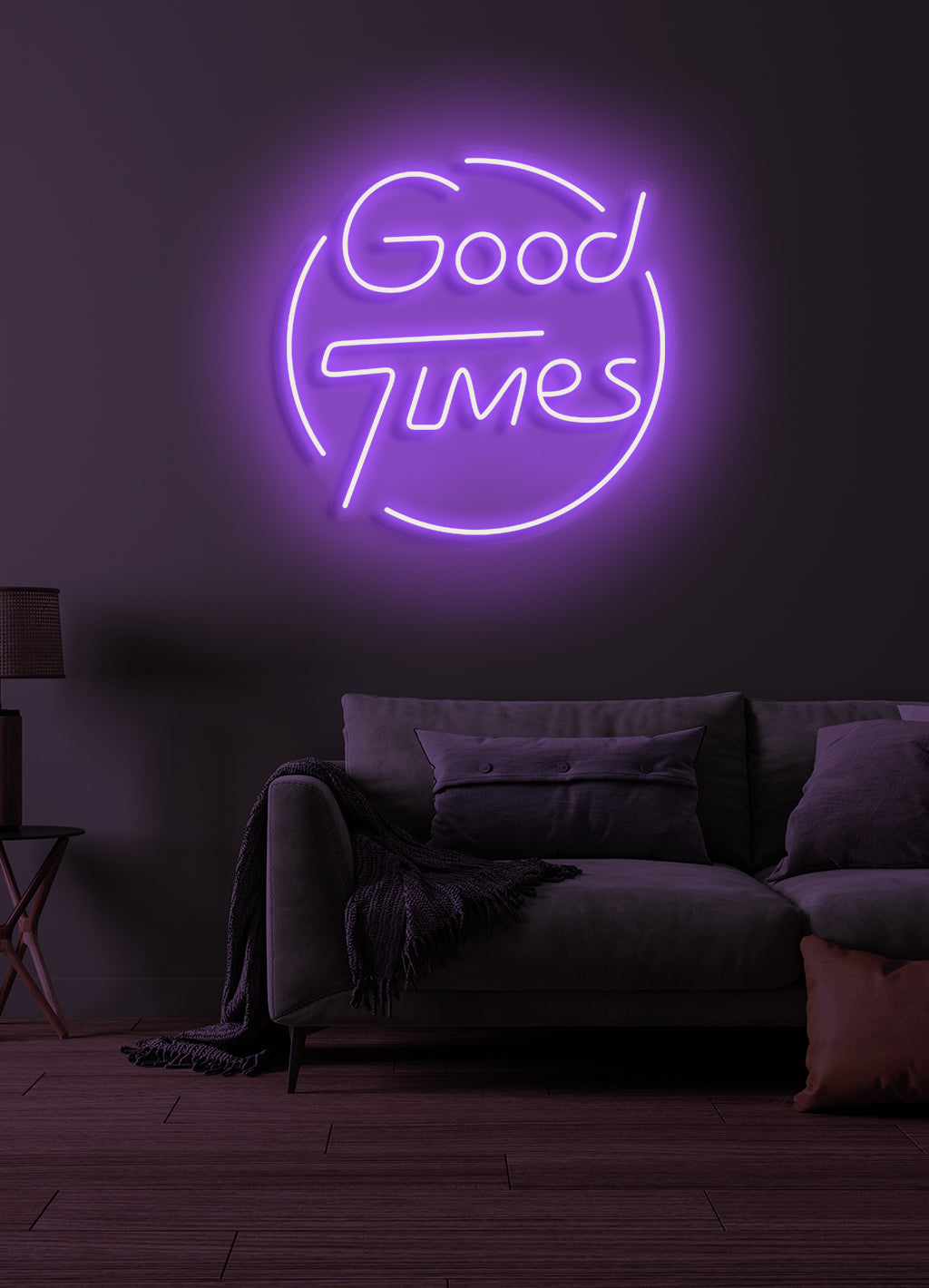 Gute Zeiten - LED Neon-Schirm