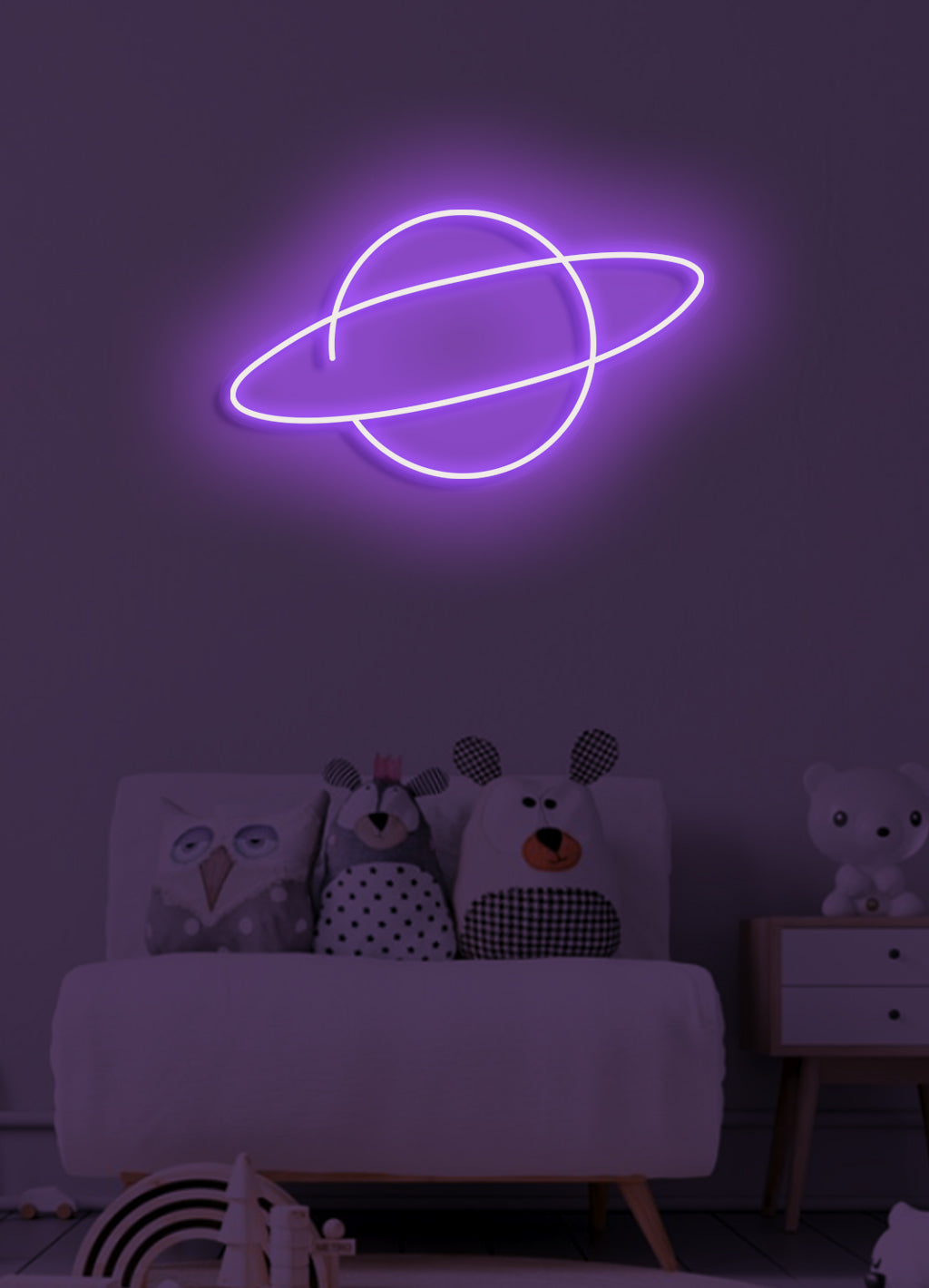 Planet - LED Neon-Schirm