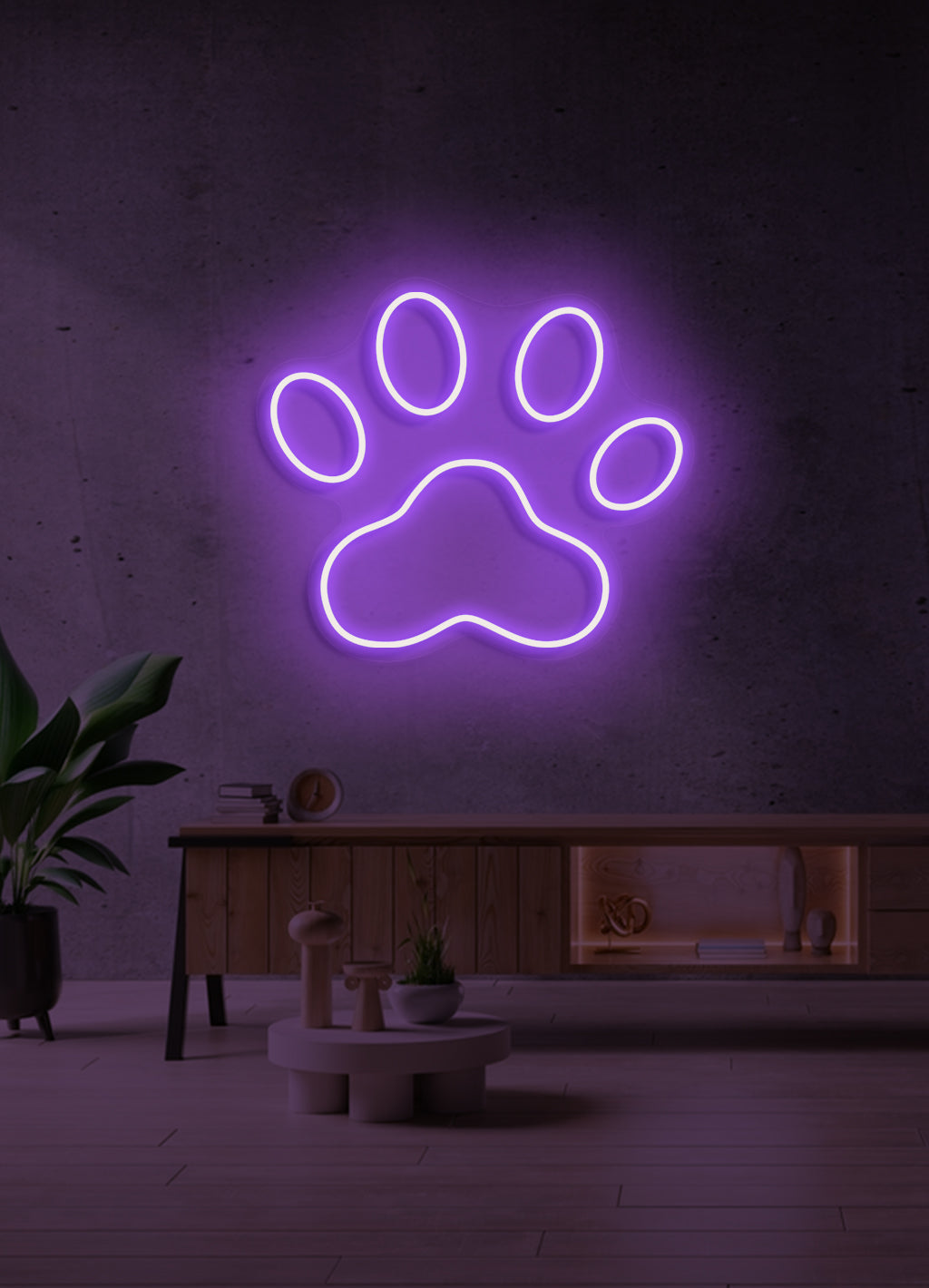 Pfote - LED Neonrock