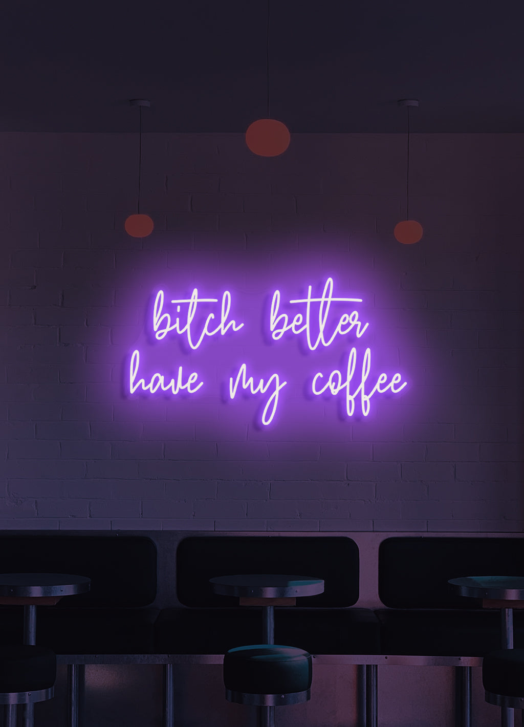 Schlampe, trink lieber meinen Kaffee - LED-Neon-Schirm