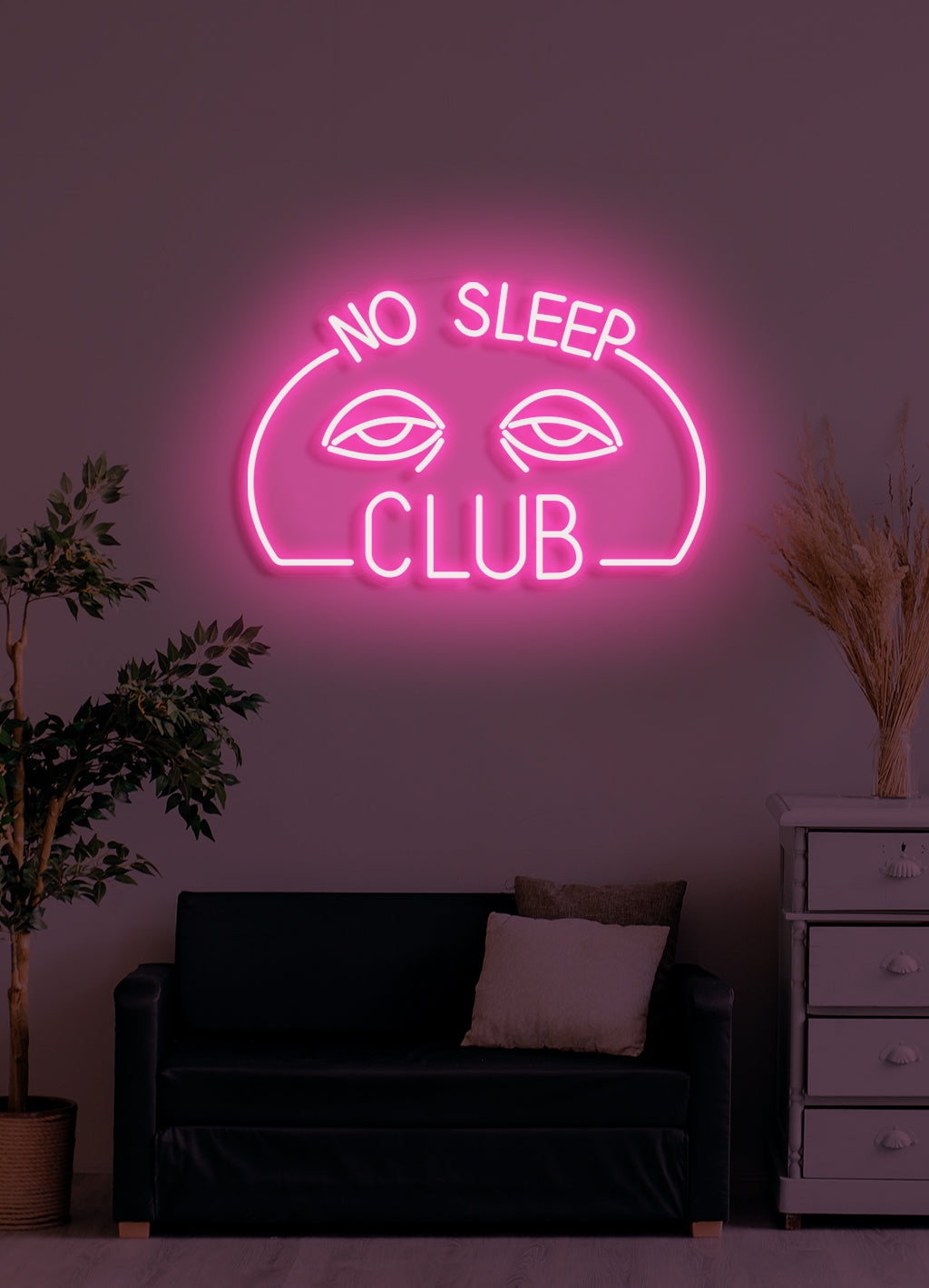No Sleep Club - LED Neon-Schirm