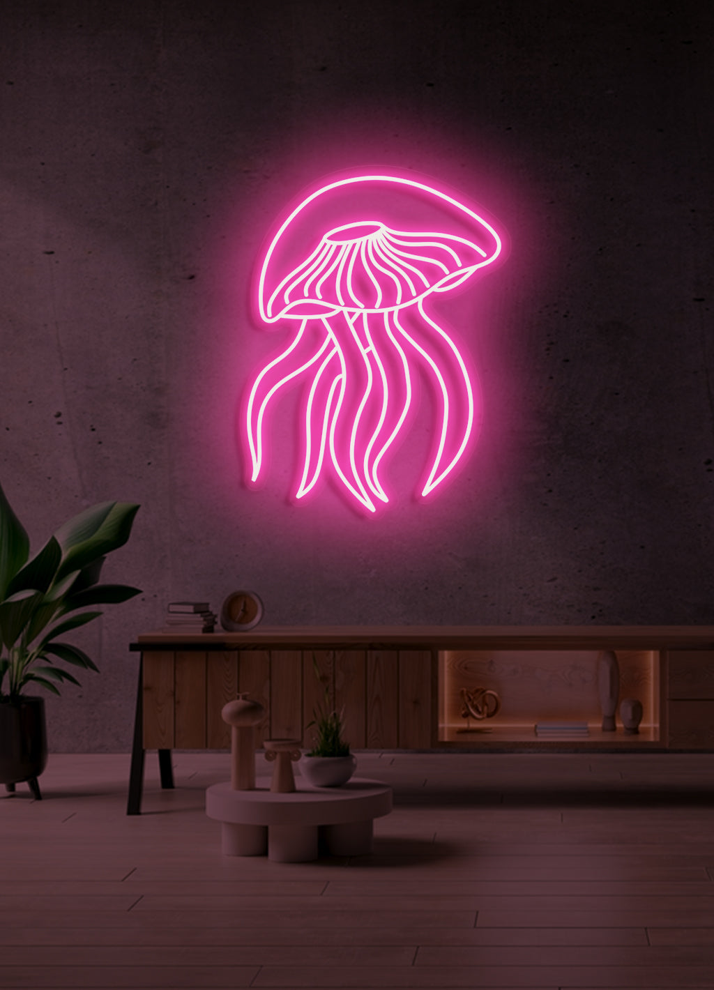Quallen - LED Neon-Schirm