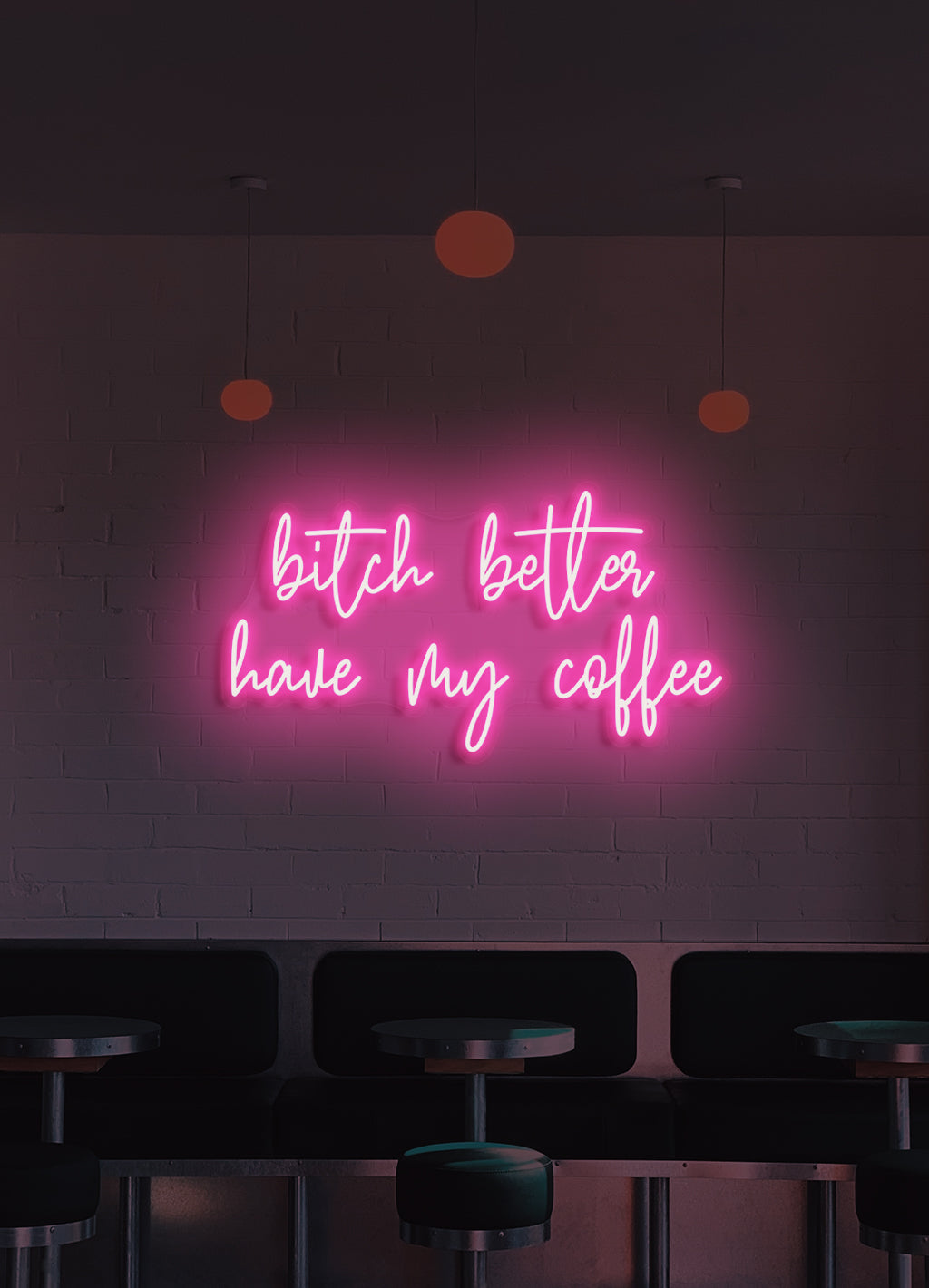 Schlampe, trink lieber meinen Kaffee - LED-Neon-Schirm