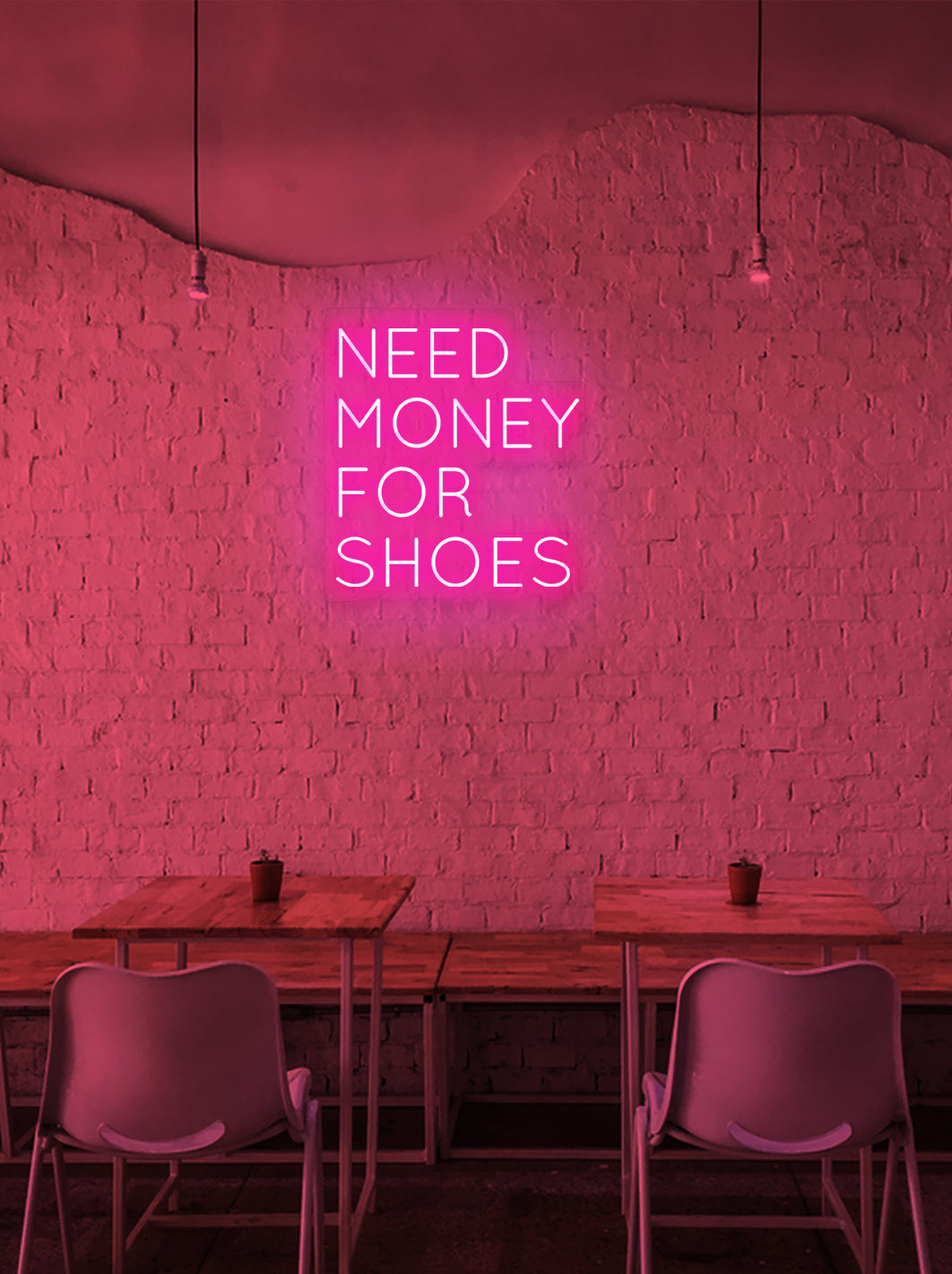 Need money for shoes - LED Neon skilt