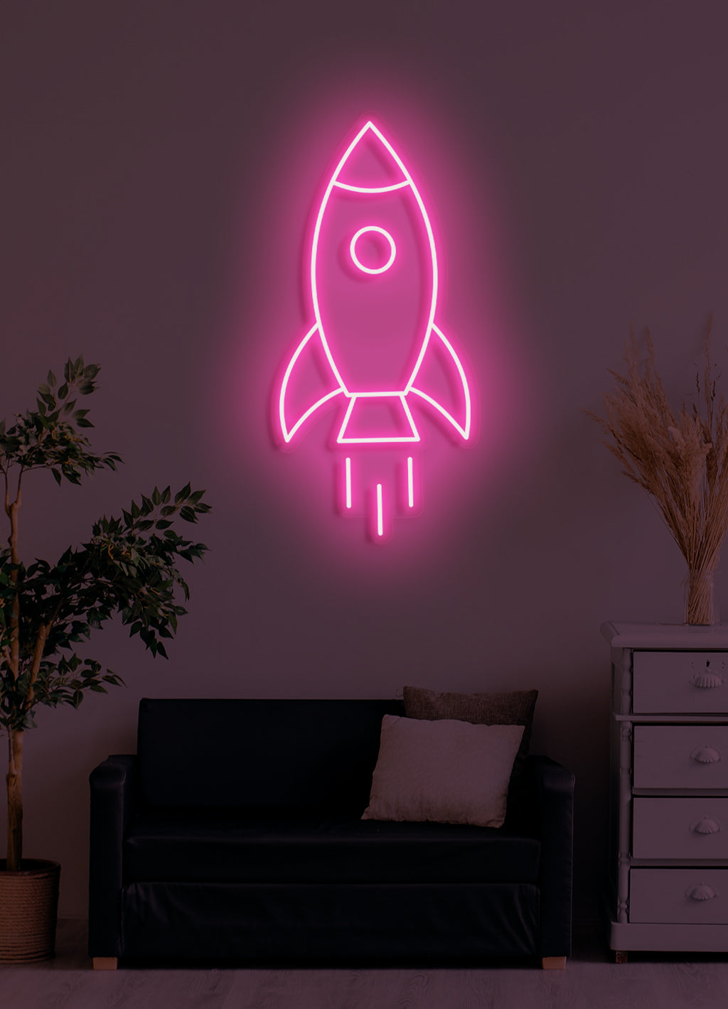 Rocket - LED Neon-Schirm
