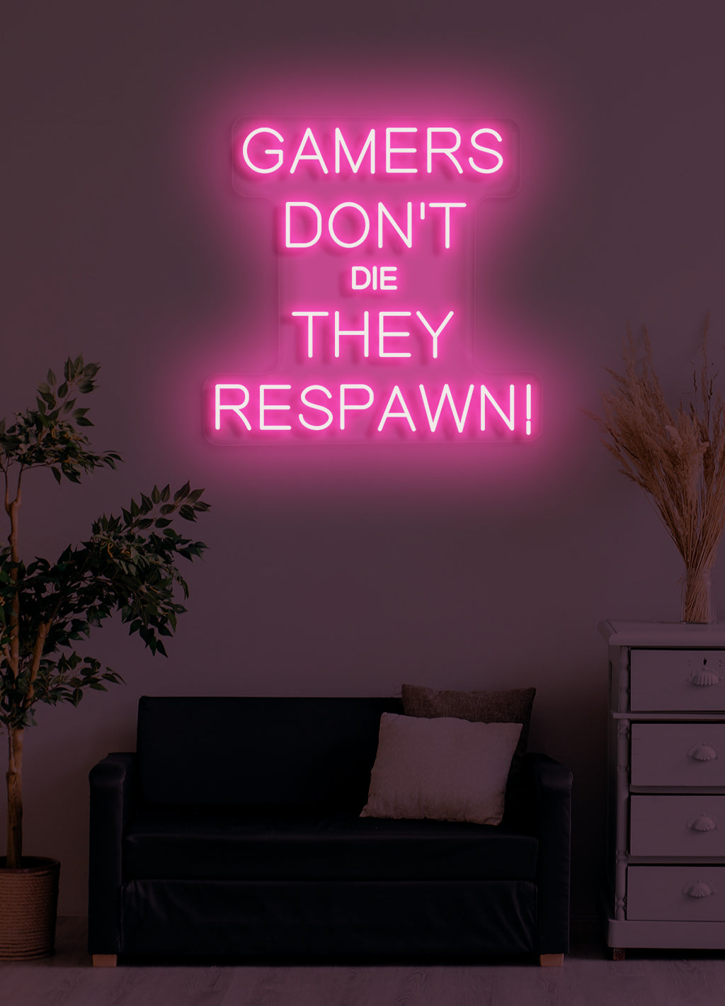Gamer sterben nicht - LED Neonschild