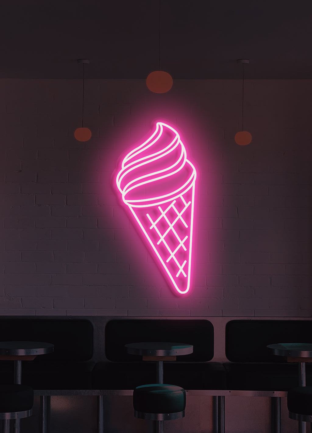 Eiscreme - LED Neon-Schirm