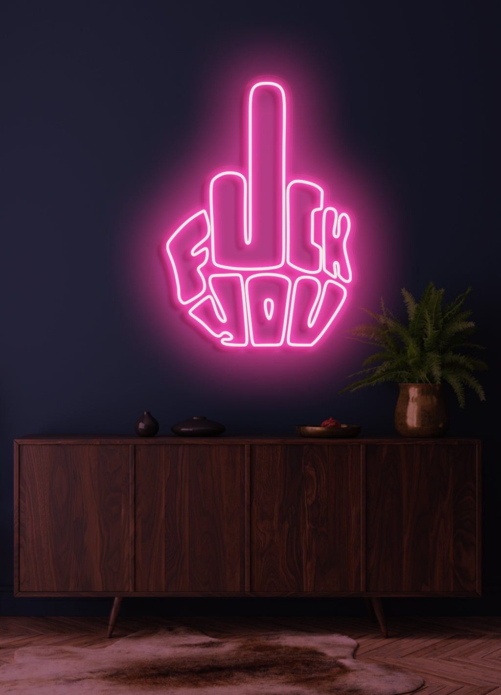 F*ck you - LED Neon-Schirm