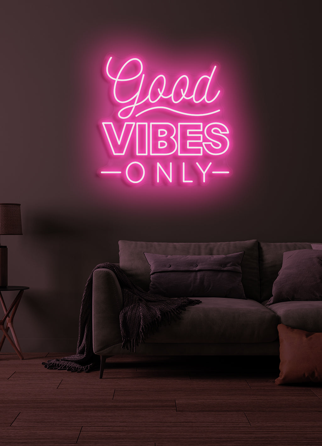 Good Vibes Only - LED Neon-Schirm