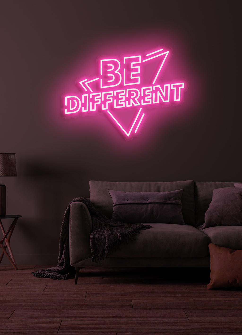 Be different - LED Neon-Schirm