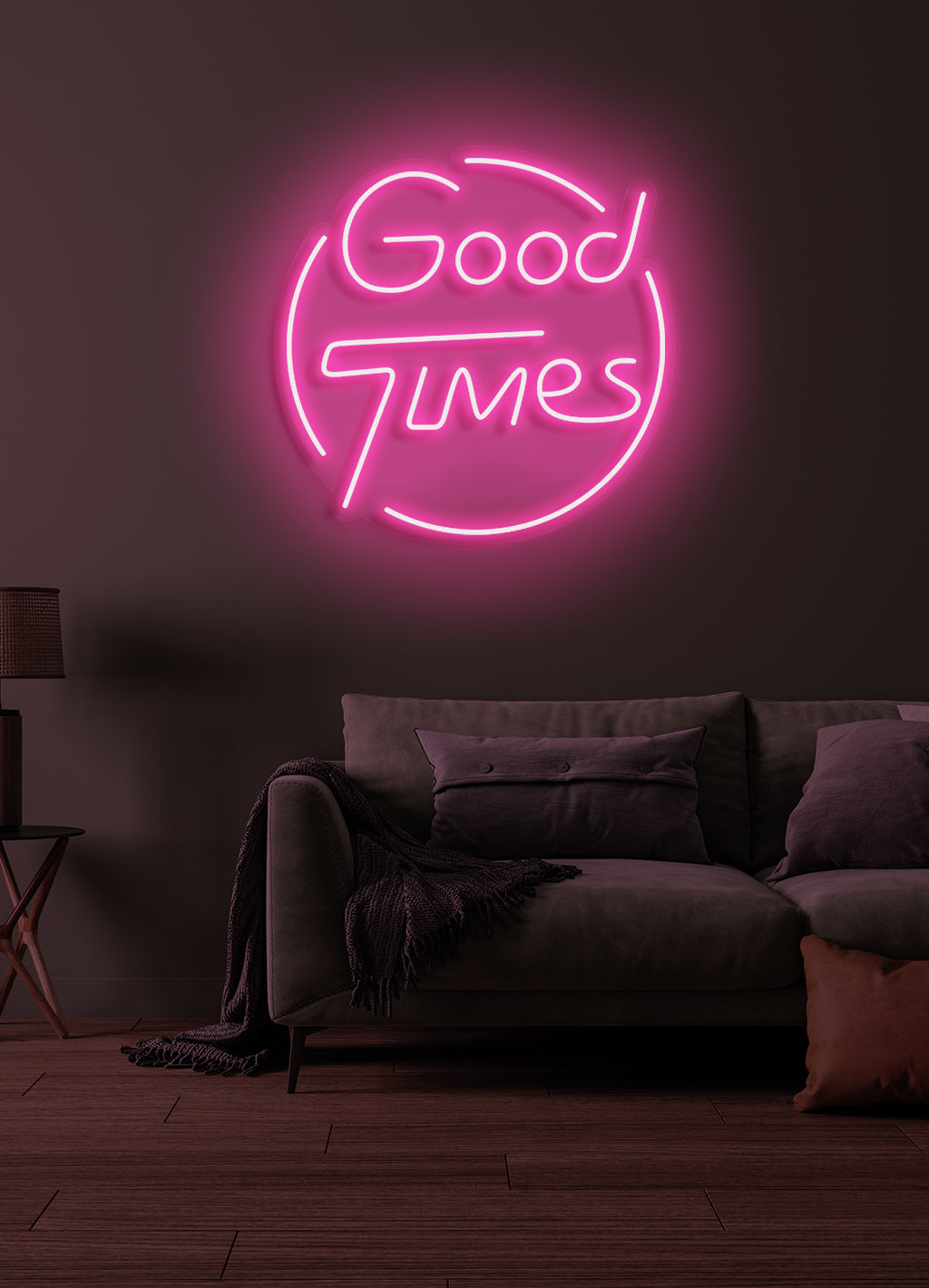 Gute Zeiten - LED Neon-Schirm