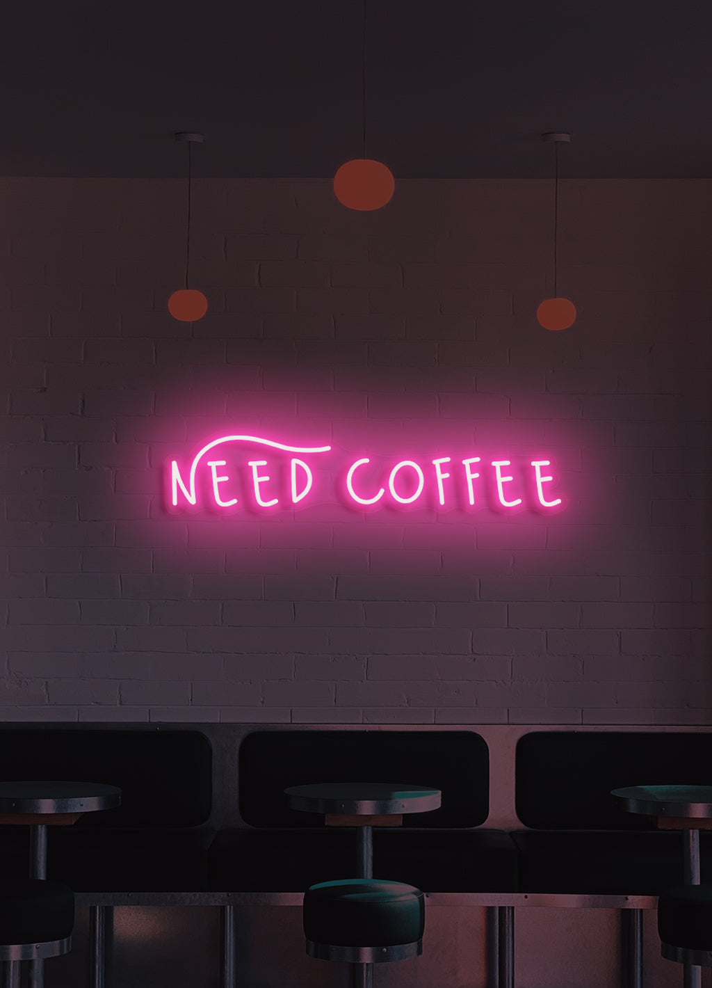 Brauche Kaffee - LED Neon-Schirm
