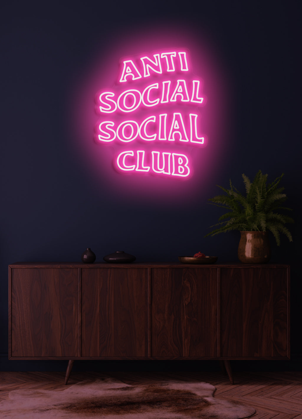 Anti social social club - LED Neon skilt