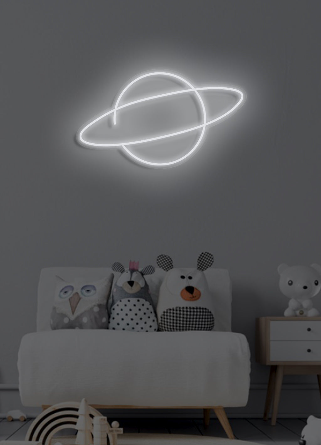 Planet - LED Neon-Schirm