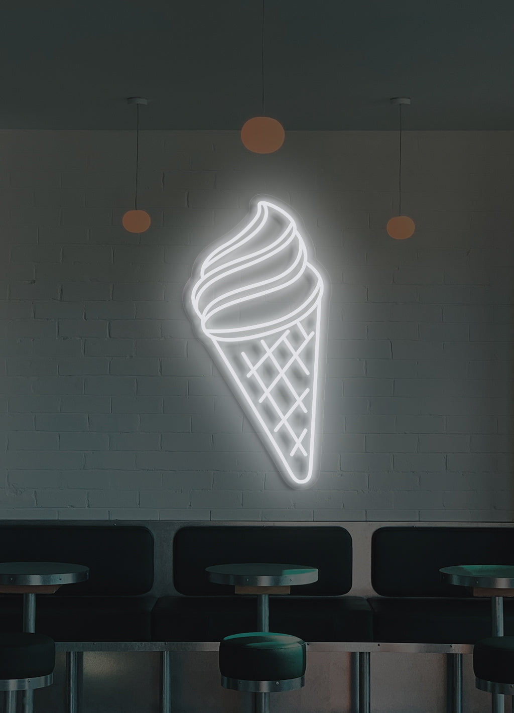 Eiscreme - LED Neon-Schirm