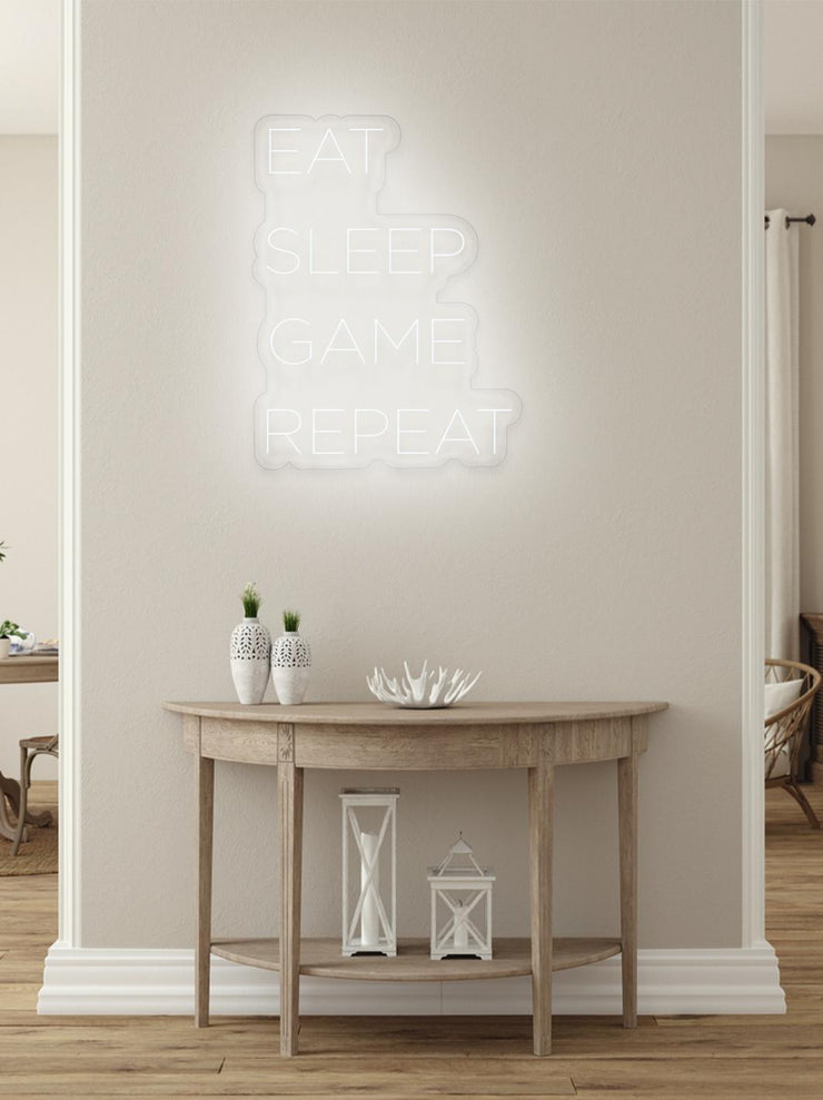Eat sleep Game repeat - LED Neon skilt