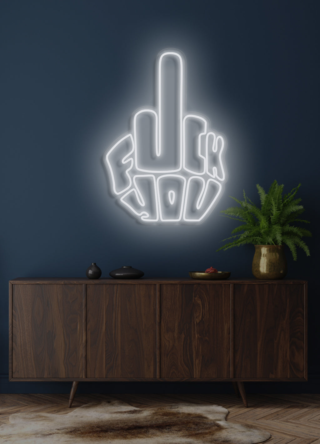 F*ck you - LED Neon-Schirm