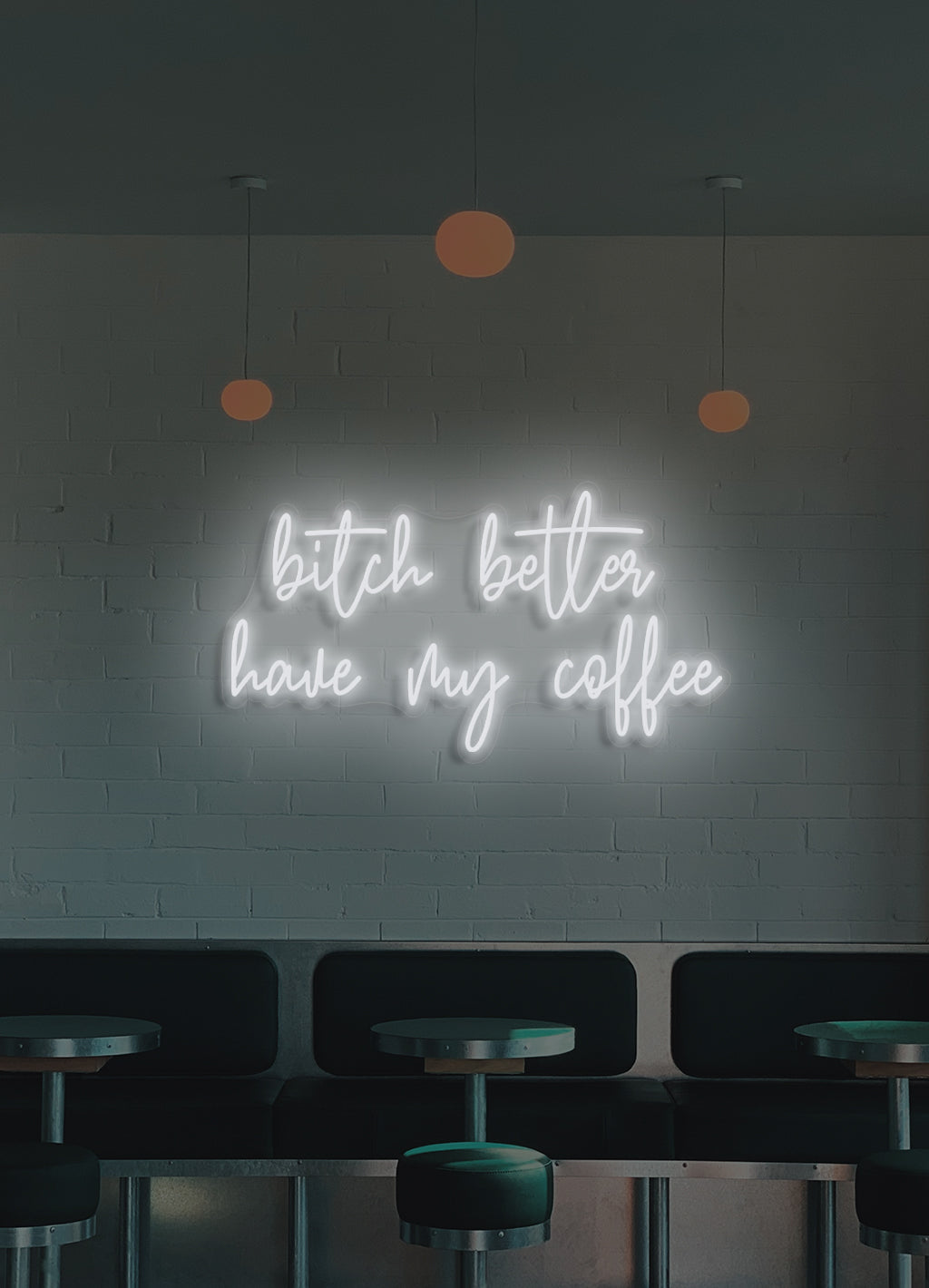 Schlampe, trink lieber meinen Kaffee - LED-Neon-Schirm