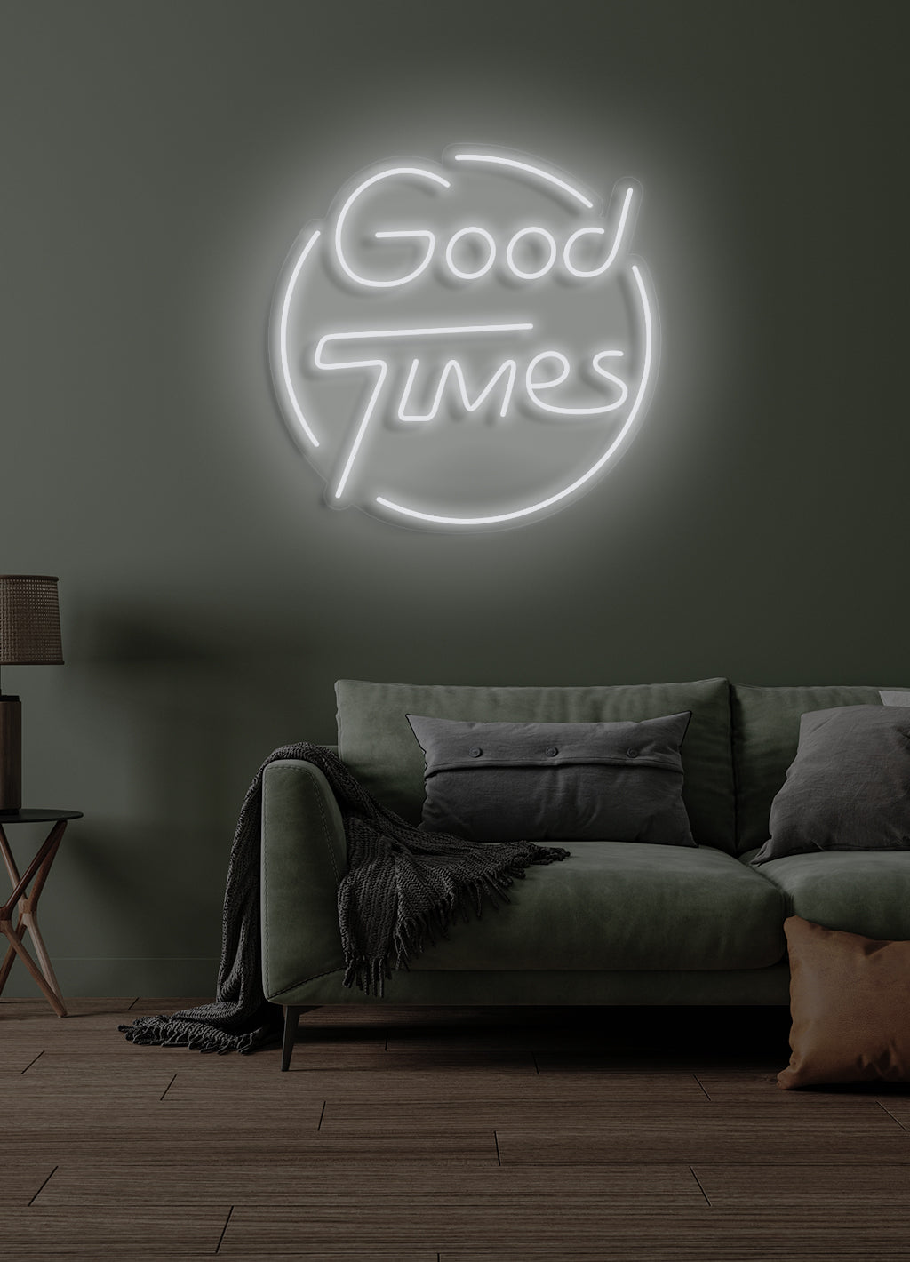 Gute Zeiten - LED Neon-Schirm