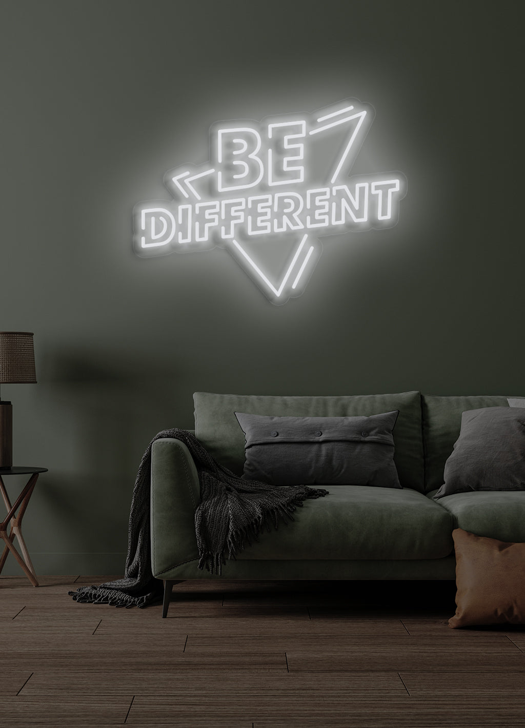 Be different - LED Neon-Schirm