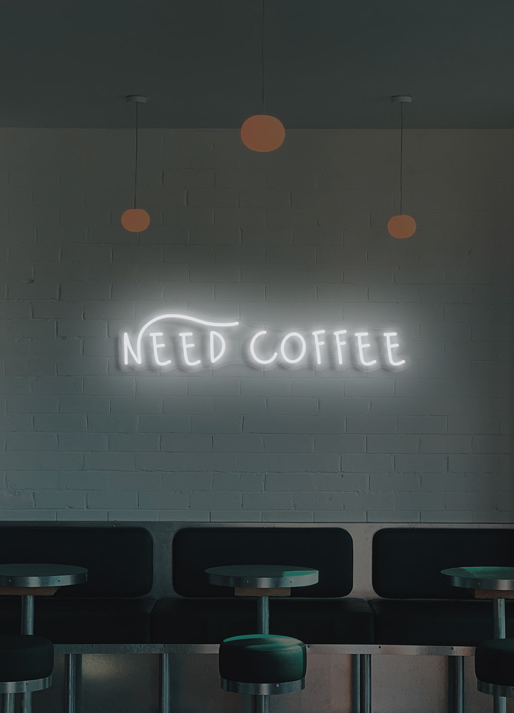 Brauche Kaffee - LED Neon-Schirm