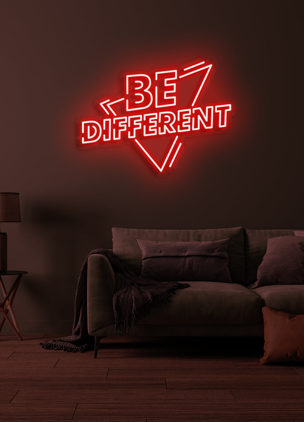 Be different - LED Neon-Schirm
