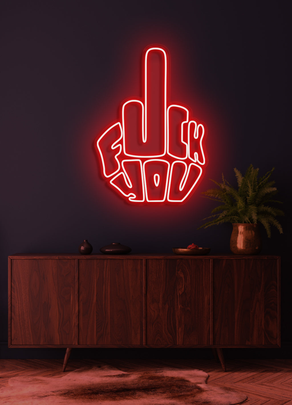 F*ck you - LED Neon-Schirm