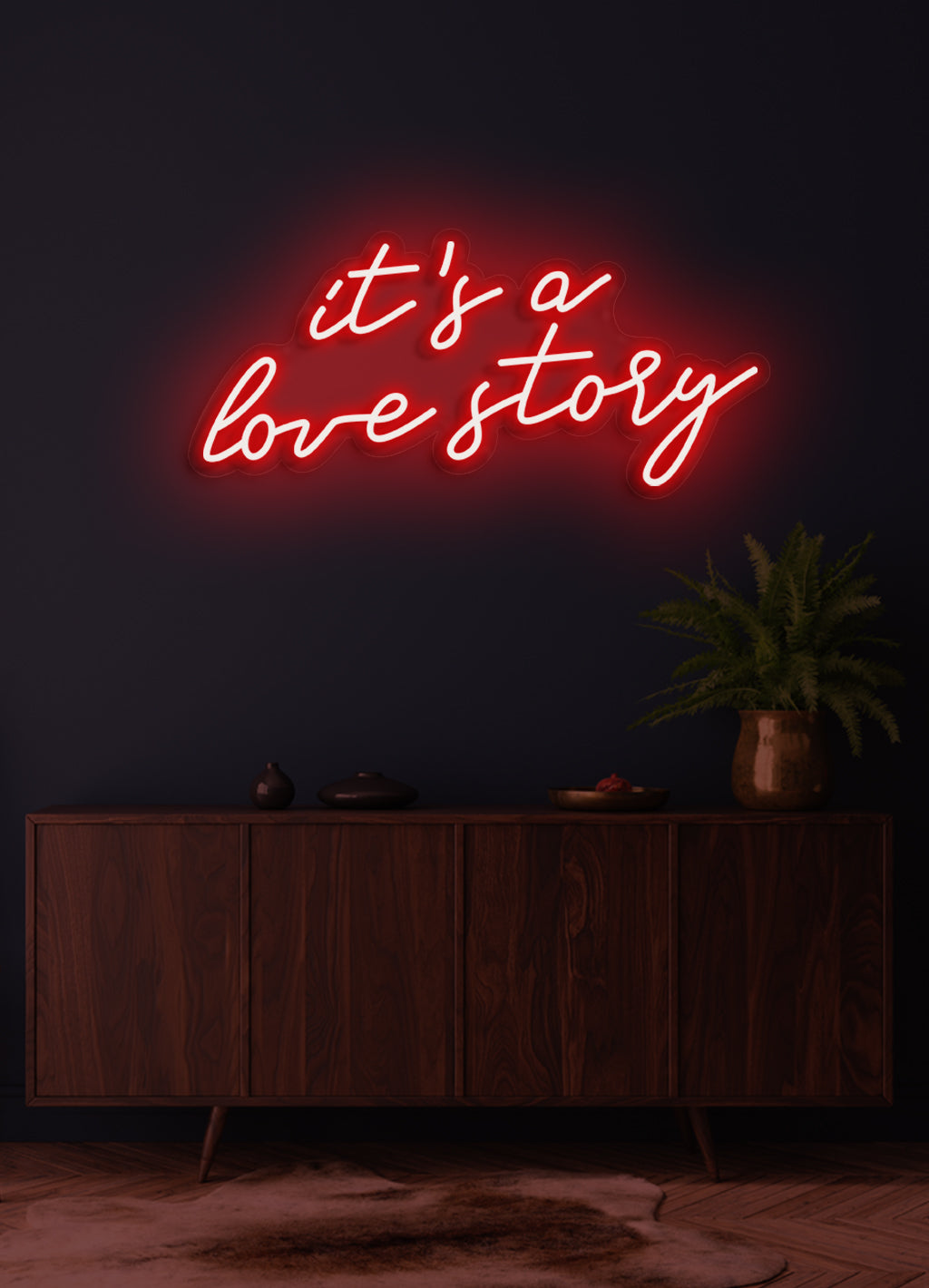 Es ist eine Liebesgeschichte - LED Neonschild