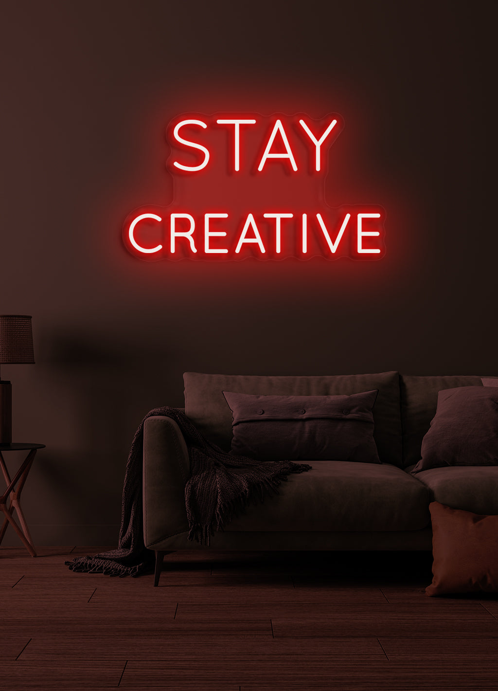 Bleiben Sie kreativ - LED Neon-Schirm