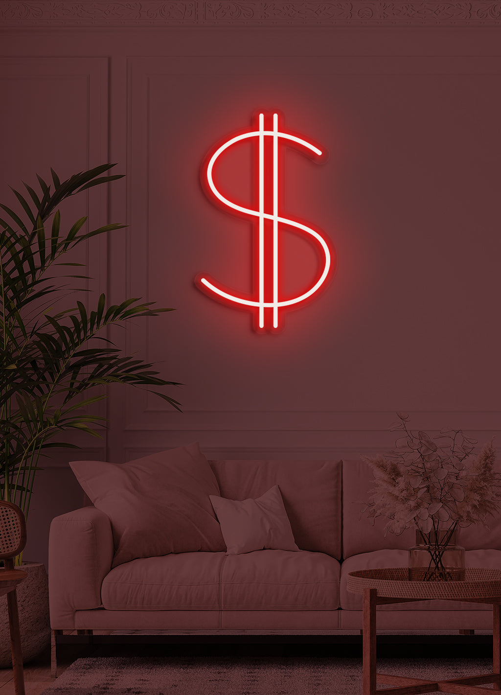 Dollarzeichen - LED Neonschild