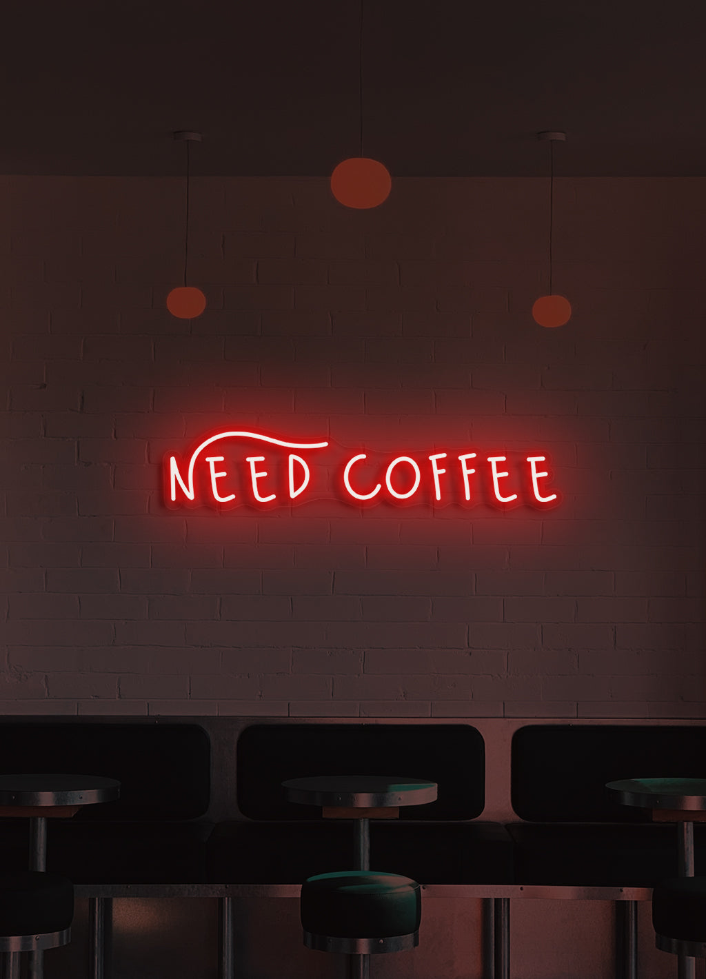 Brauche Kaffee - LED Neon-Schirm