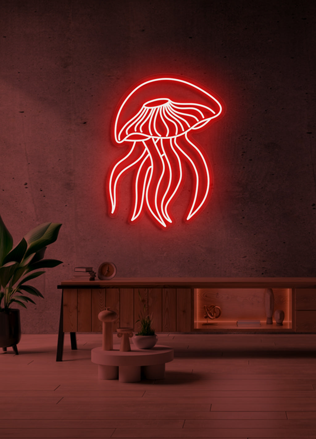 Quallen - LED Neon-Schirm