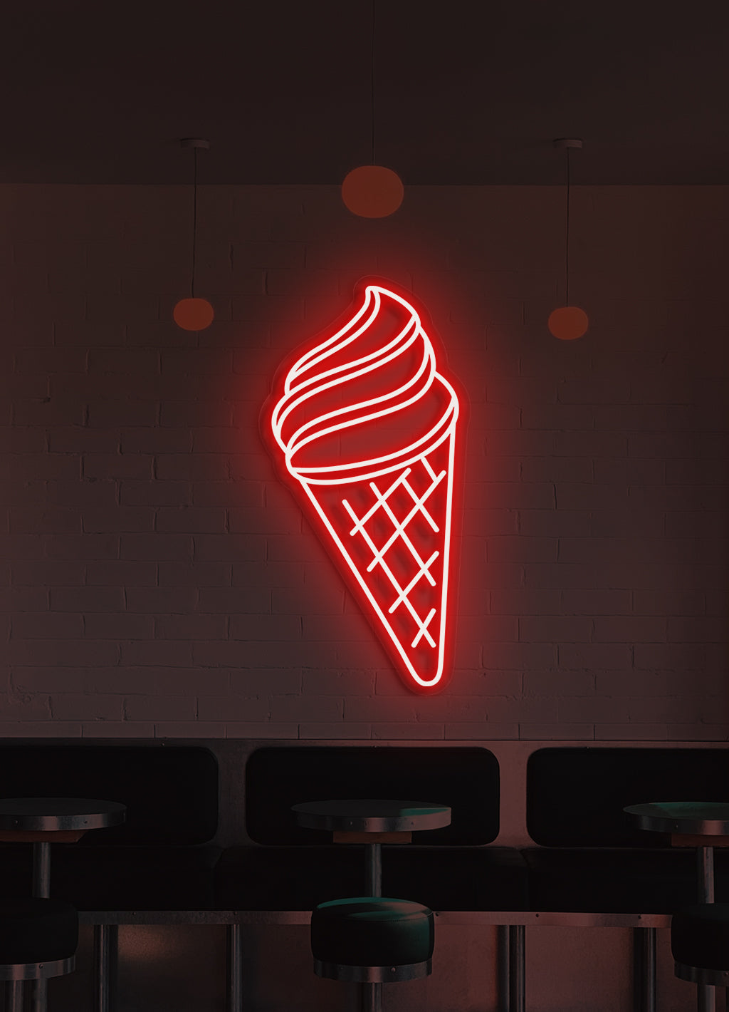 Eiscreme - LED Neon-Schirm
