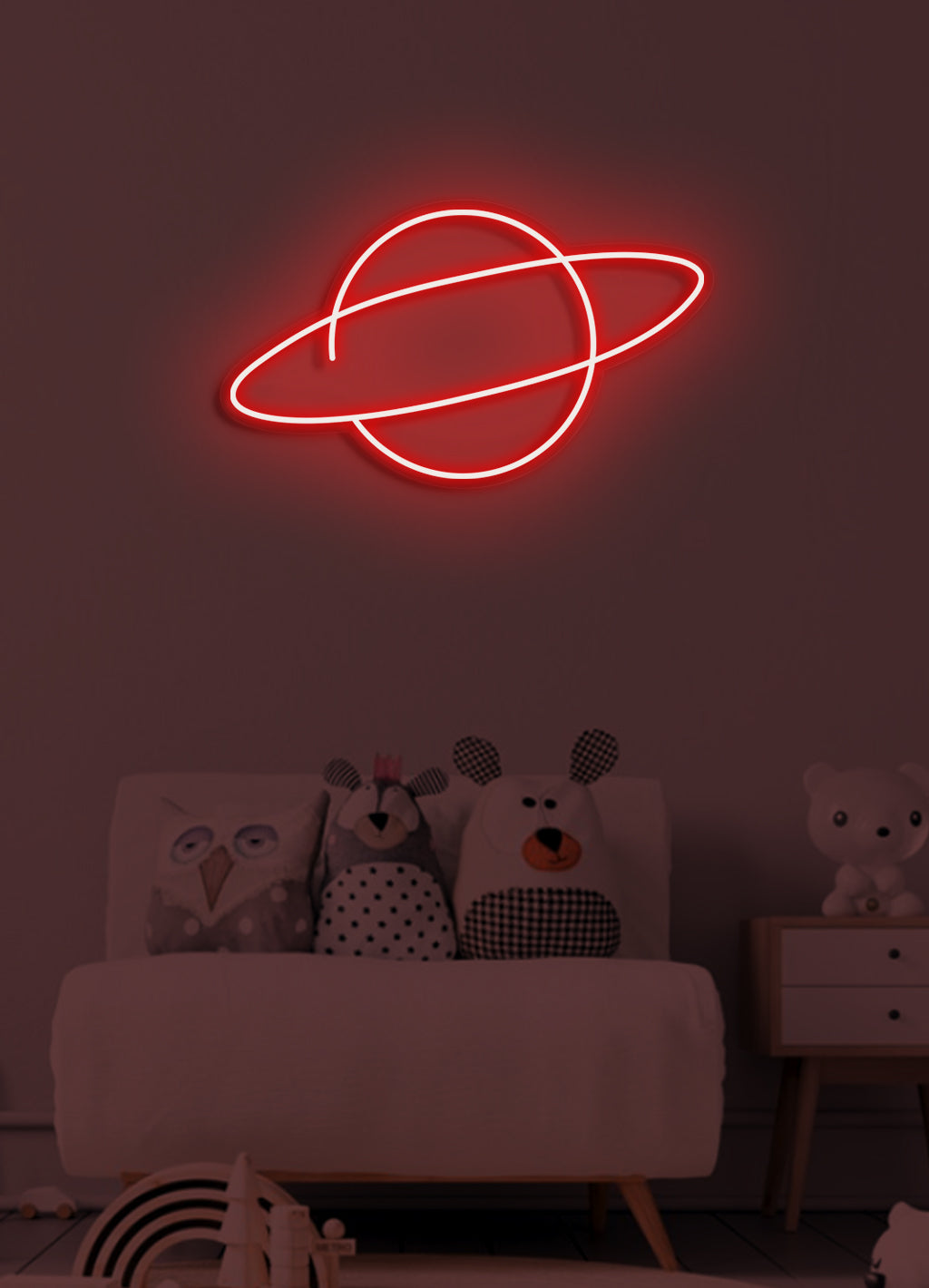Planet - LED Neon-Schirm
