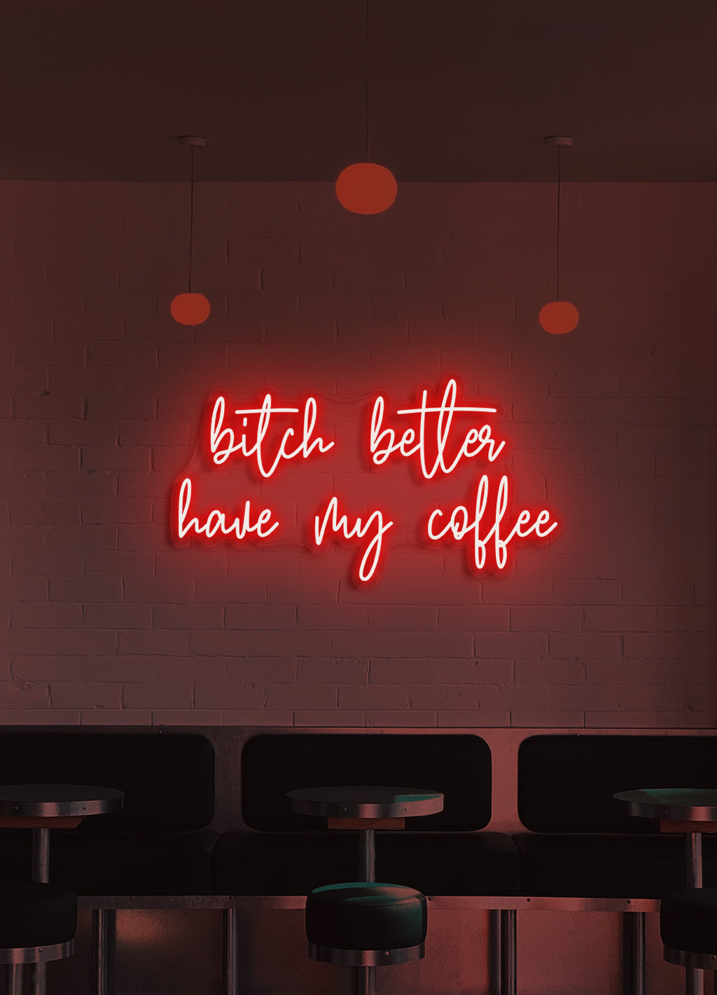 Schlampe, trink lieber meinen Kaffee - LED-Neon-Schirm