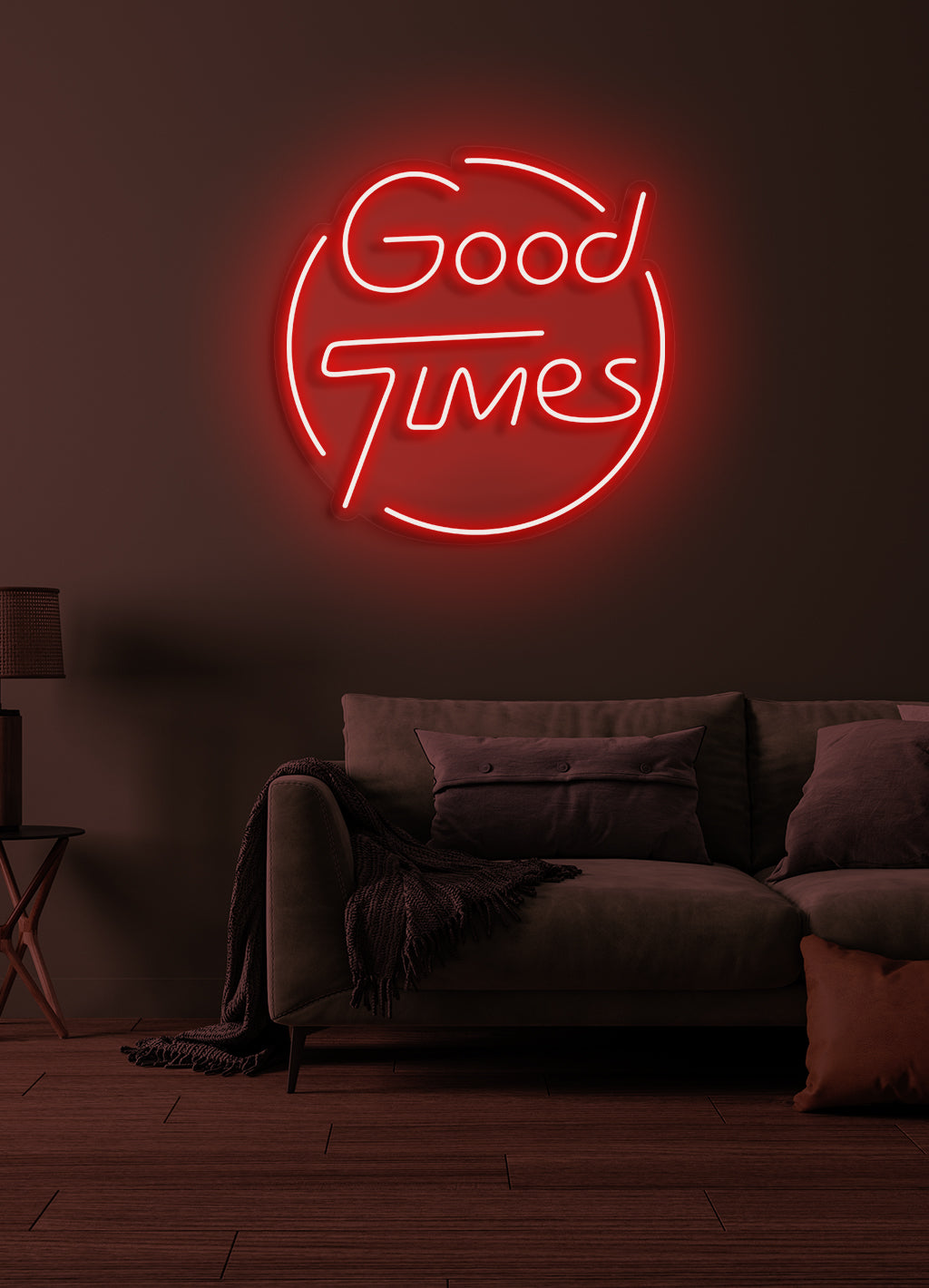 Gute Zeiten - LED Neon-Schirm