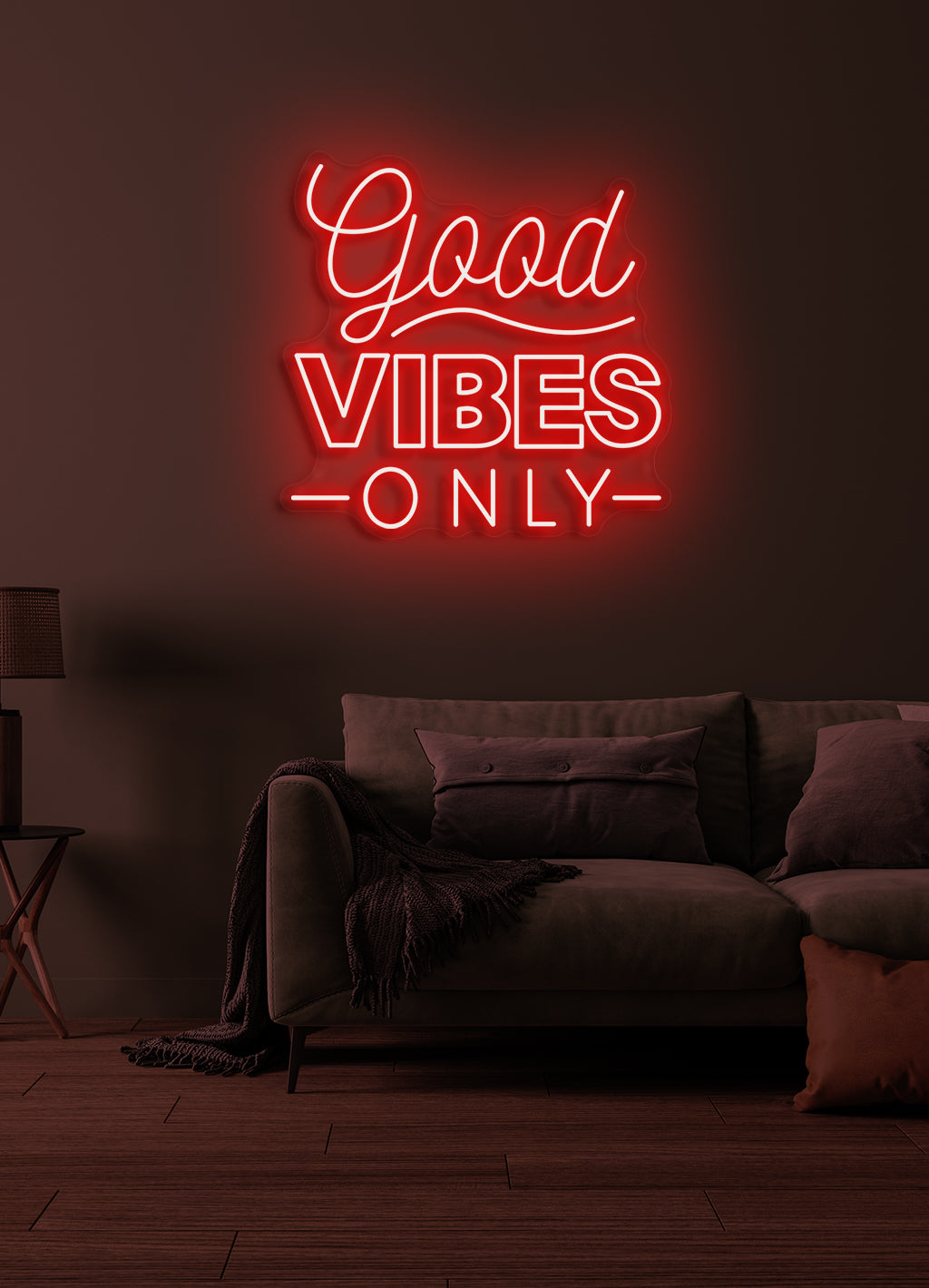 Good Vibes Only - LED Neon-Schirm