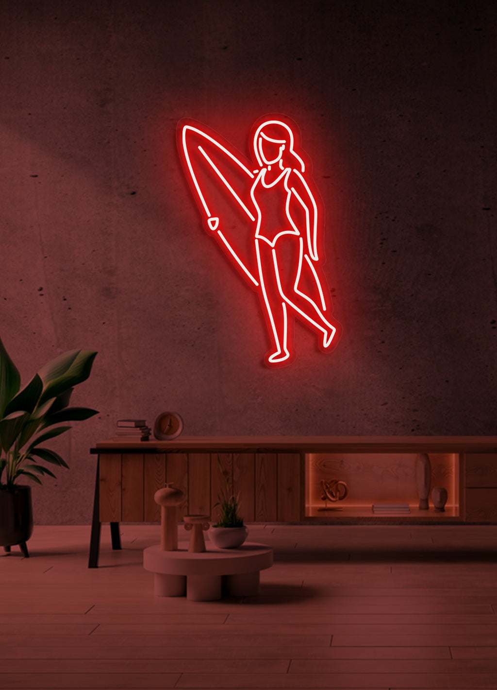 Surfergirl - LED Neonrock