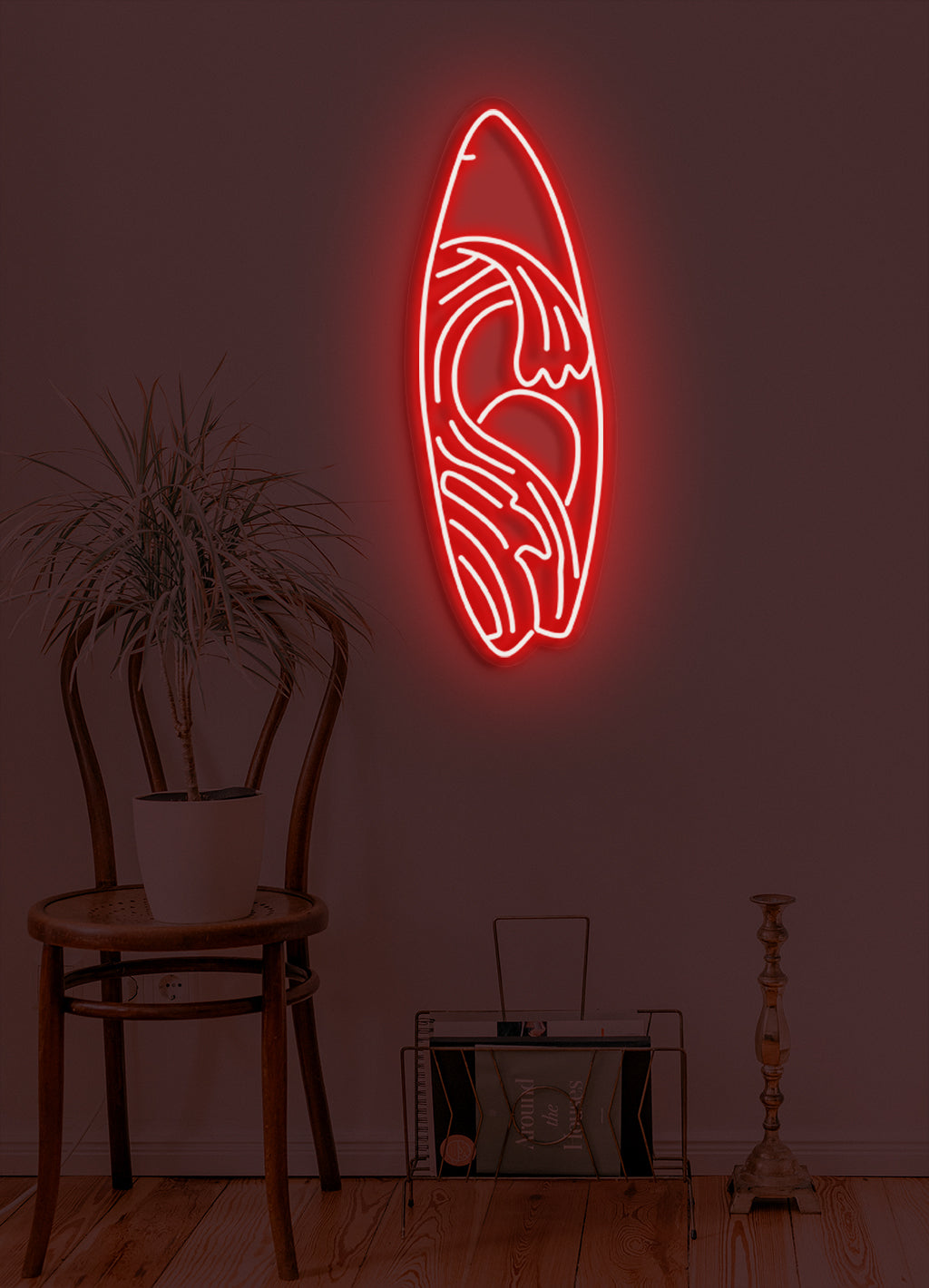 Surf board - LED Neon skilt