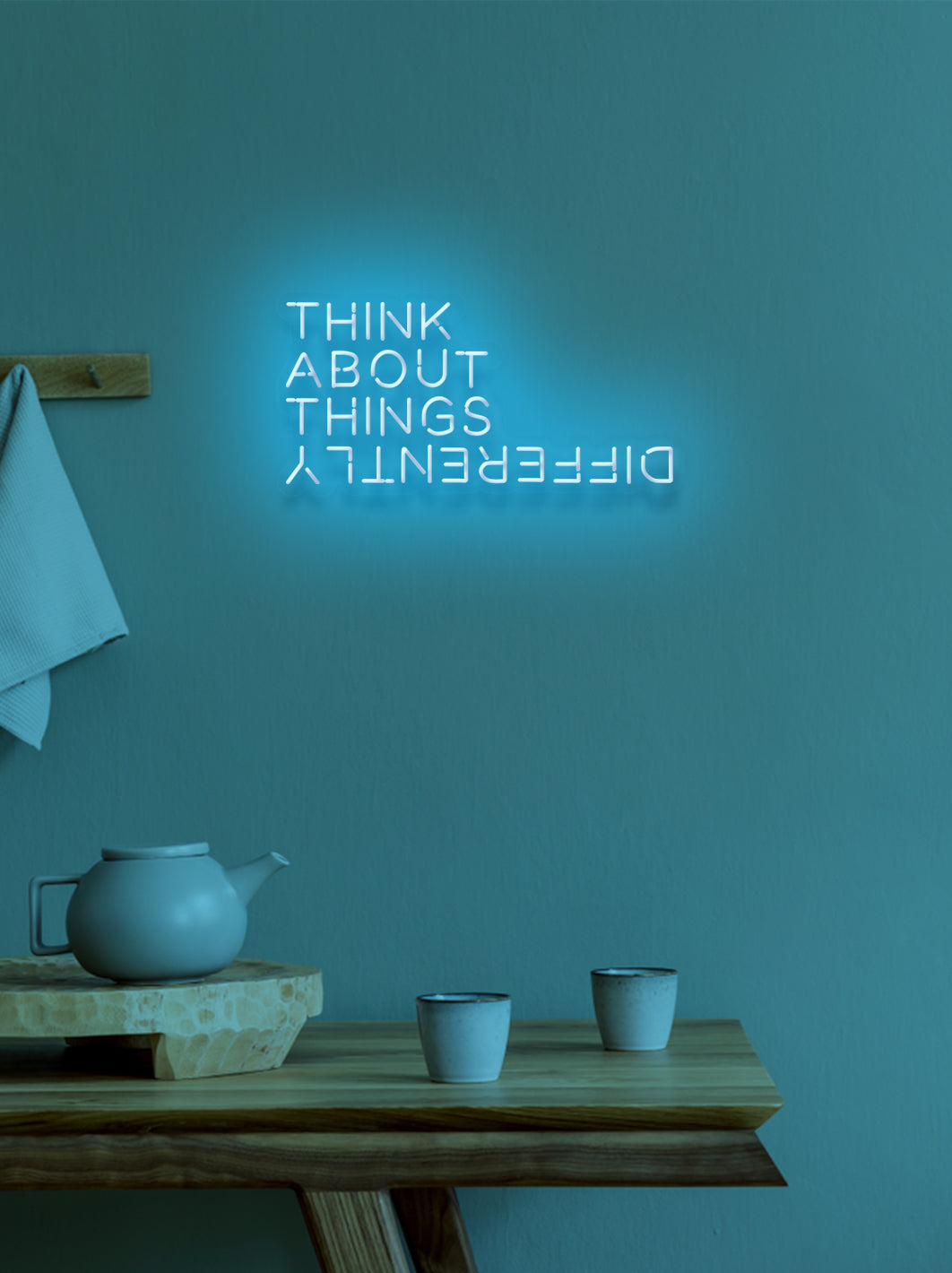 Think about things... - LED Neon skilt