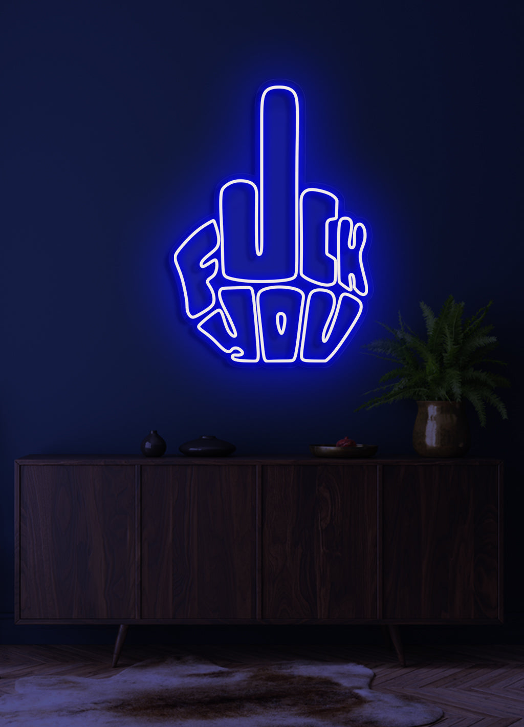 F*ck you - LED Neon-Schirm