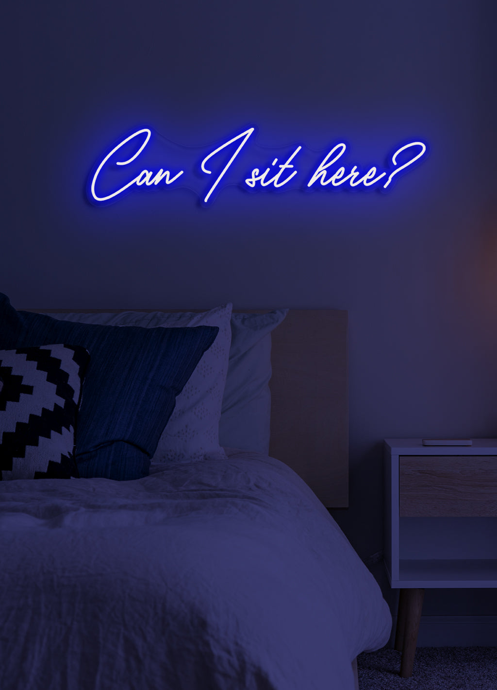 Kann ich hier sitzen? - LED-Neon-Schirm
