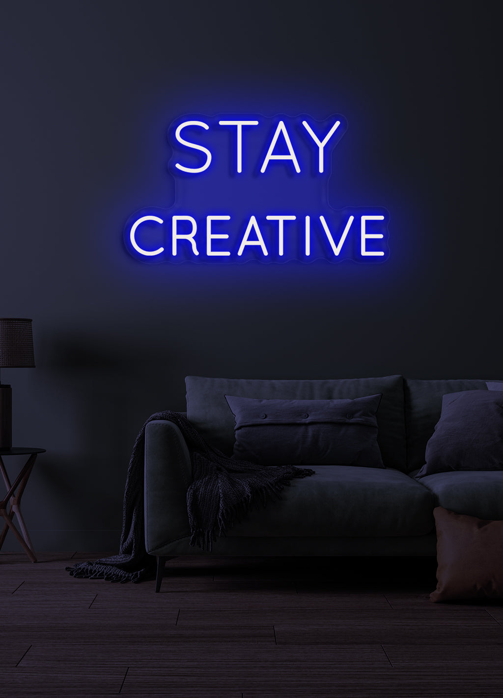 Bleiben Sie kreativ - LED Neon-Schirm
